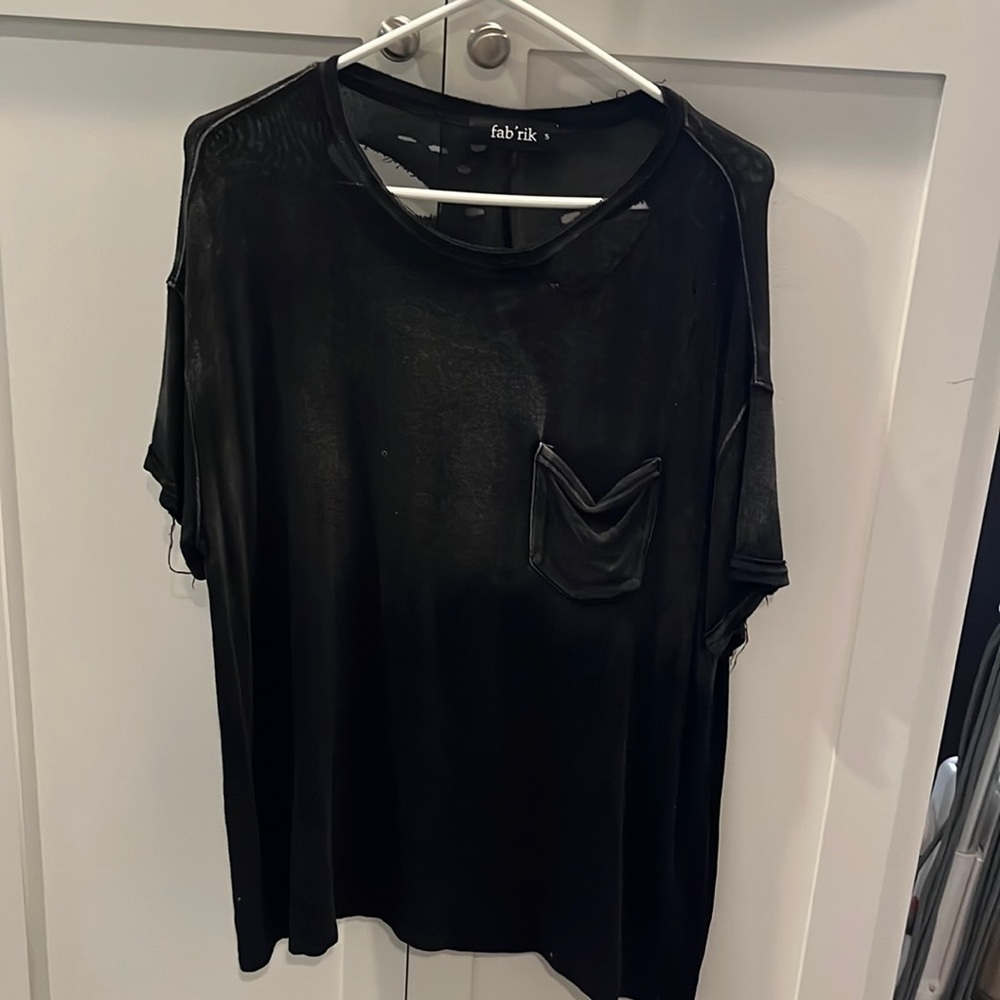 Fab’rik distressed, black shirt